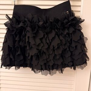 Miss Grant Black Layered Mini Skirt